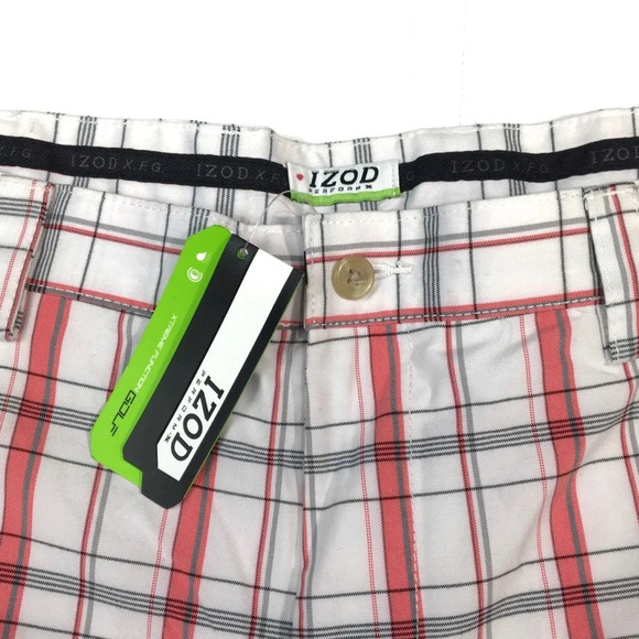 SH11 NWT Izod Perform X Plaid Performance Golf Shorts 42 $72 - Picture 3 of 6